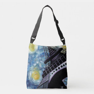 Starry Night in Paris Crossbody Bag