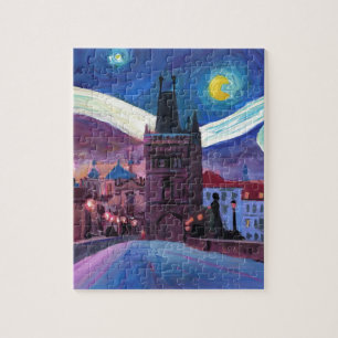 Starry Night in Prague with Carlsbridge Jigsaw Puzzle