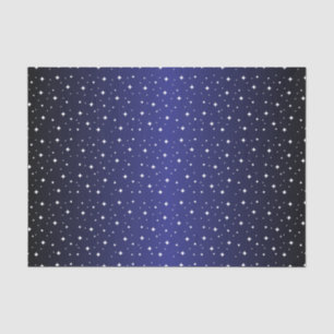 Starry Night in Shiny Dark Purple Blue Tissue Paper