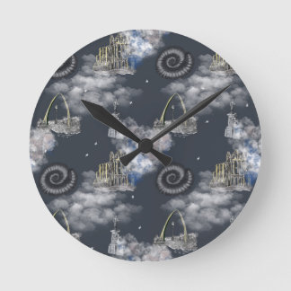 Starry night in Whitby wall clock