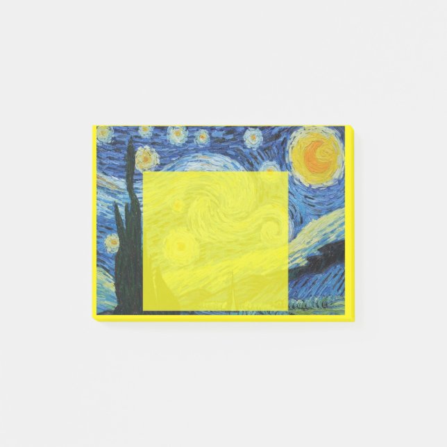 Starry Night in Yellow Post-it Post-it Notes (Front)