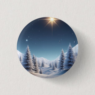 Starry Night Inspirational water colours 3 Cm Round Badge