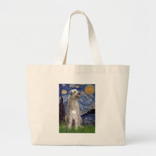 Starry Night - Irish Wolfhound Large Tote Bag