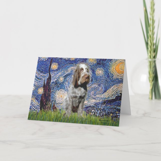 Starry Night - Italian Spinone (roan) Card (Front)