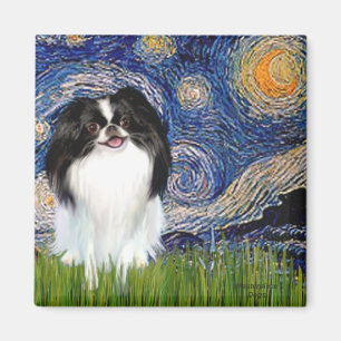 Starry Night - Japanese Chin 3 Magnet