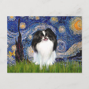 Starry Night - Japanese Chin 3 Postcard