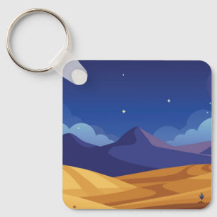 Starry night key ring