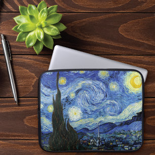 Starry Night Landscape Vincent van Gogh Laptop Sleeve