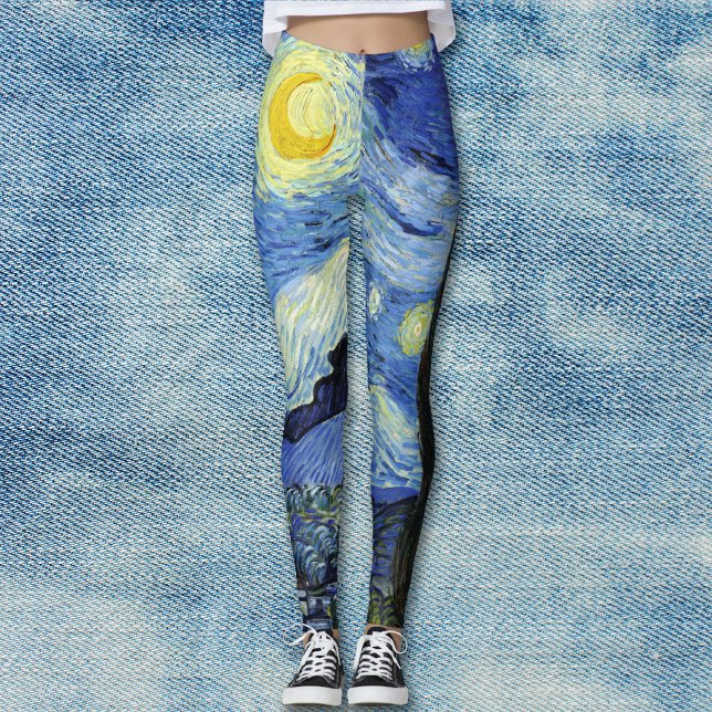Starry Night Landscape Vincent van Gogh Leggings (Creator Uploaded)