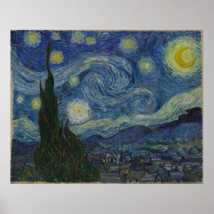 Starry Night Large Canvas Vincent Van Gogh Poster