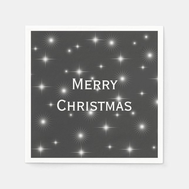 Starry Night Merry Christmas Napkin (Front)