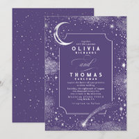 Starry Night Moon Shooting Star Celestial Wedding