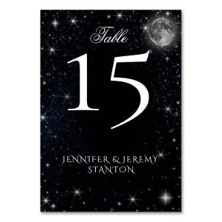 Starry Night Moon Table Card