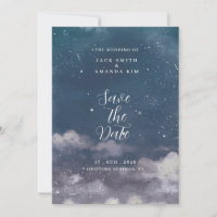 starry night moonlight wedding Save the date