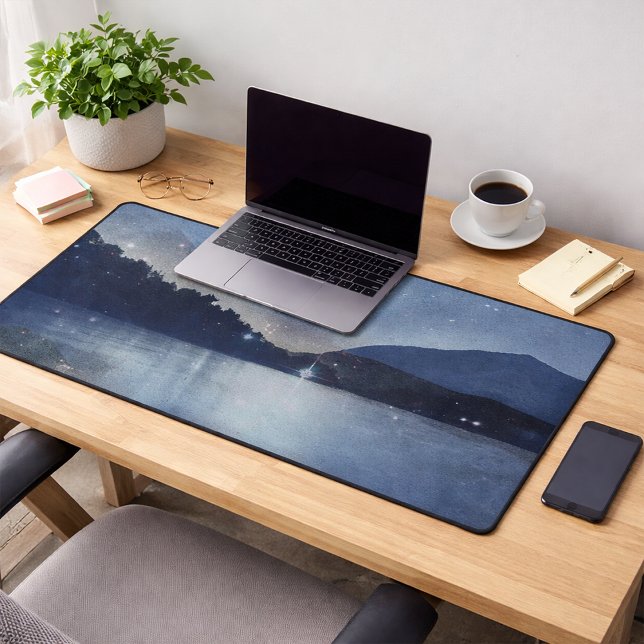 Starry Night Mountain Lake  Desk Mat (Creator Uploaded)
