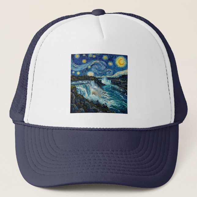 Starry Night Niagara Falls Trucker Hat (Front)