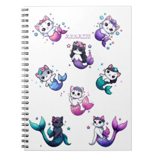 Starry Night of the Purrmaid Notebook