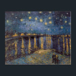 Starry Night Over Rhone River by Vincent Van Gogh Acrylic Print<br><div class="desc">Dreamlike story inspired by Vincent Van Gogh's Night Over the Rhône: The air hummed with the low thrum of the river, a lullaby that lulled the senses. Two figures, their faces obscured by the soft glow of the gas lamps, strolled along the riverbank. They moved with a gentle sway, as...</div>