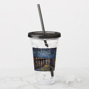 Starry Night Over Rhone River by Vincent Van Gogh Acrylic Tumbler