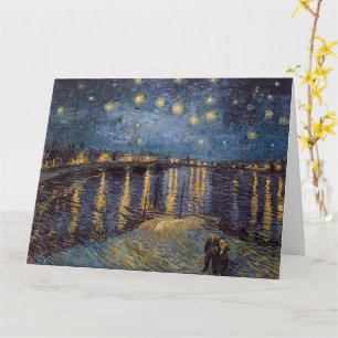 Starry Night Over Rhone River by Vincent Van Gogh Card