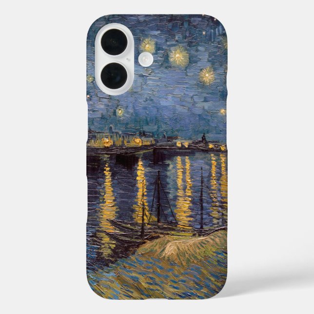 Starry Night Over Rhone River by Vincent Van Gogh Case-Mate iPhone Case (Back)