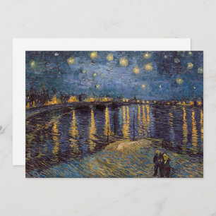Starry Night Over Rhone River by Vincent Van Gogh Invitation