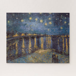 Starry Night Over Rhone River by Vincent Van Gogh Jigsaw Puzzle
