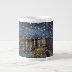 Starry Night Over Rhone River by Vincent Van Gogh Large Coffee Mug