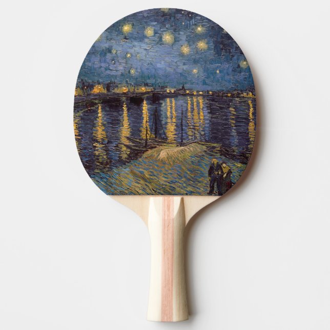 Starry Night Over Rhone River by Vincent Van Gogh Ping Pong Paddle (Front)