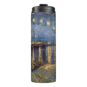 Starry Night Over Rhone River by Vincent Van Gogh Thermal Tumbler