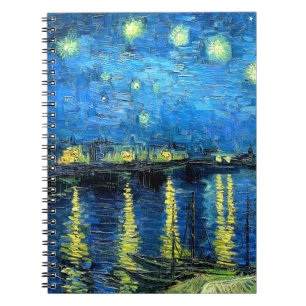 Starry Night Over the Rhone (1888) Van Gogh spiral Notebook