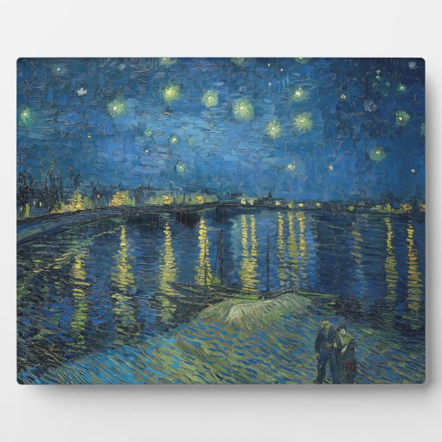 Starry Night Over the Rhone (1888) Vincent van Gog Plaque (Front)