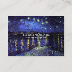 starry night over the rhone 1890,Van Gogh Business Card