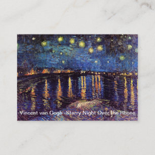 Starry night over the Rhone by Van Gogh Business Card