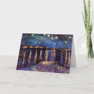 Starry night over the Rhone by Van Gogh Card