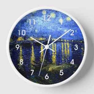 Starry Night over the Rhone by van Gogh Clock