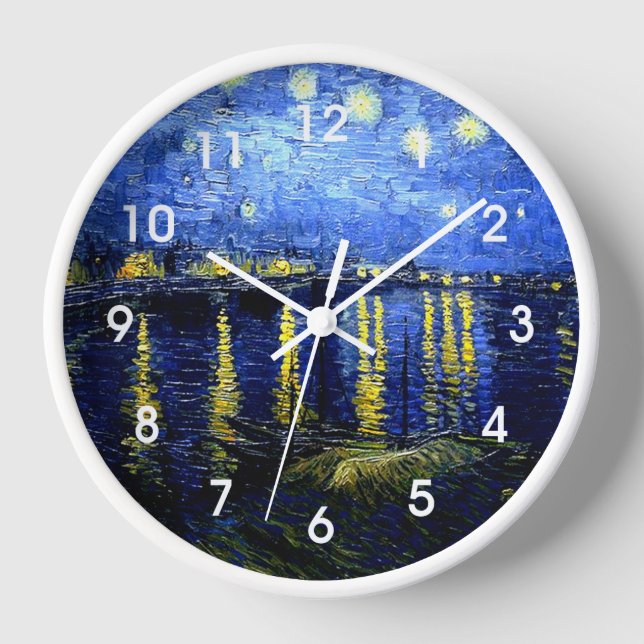 Starry Night over the Rhone by van Gogh Clock (Front)