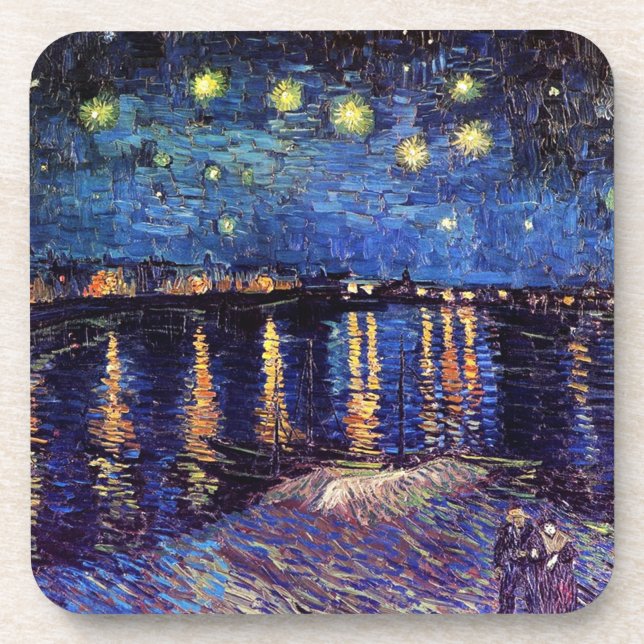 Starry night over the Rhone by Van Gogh Coaster (Front)