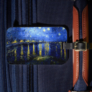 Starry Night over the Rhone by van Gogh Luggage Tag