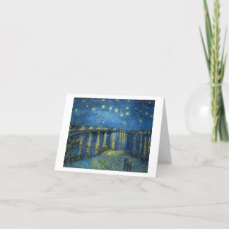 Starry Night Over the Rhone by Van Gogh Note Card