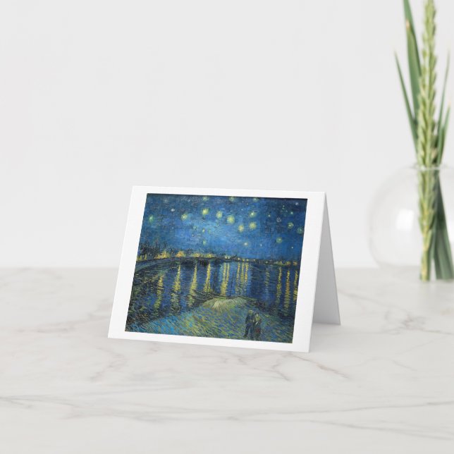 Starry Night Over the Rhone by Van Gogh Note Card (Front)