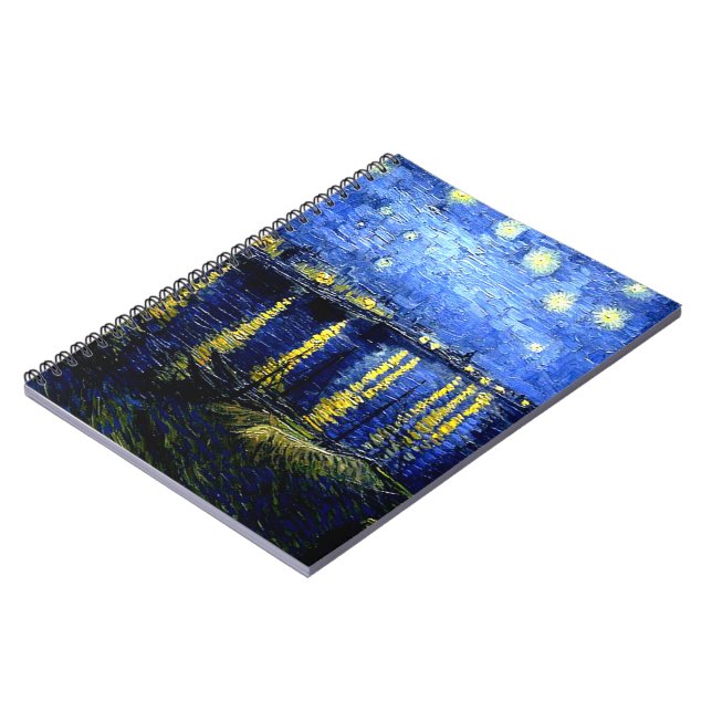 Starry Night over the Rhone by van Gogh Notebook (Left Side)