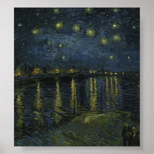 Starry Night Over the Rhone by Van Gogh Poster