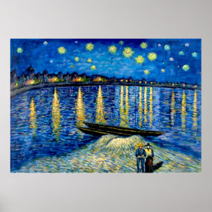 Starry Night Over the Rhône by Vicent van Gogh Poster