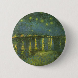 Starry Night Over the Rhone by Vincent van Gogh 6 Cm Round Badge