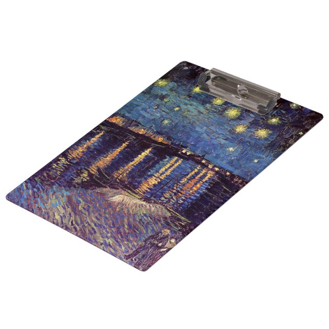 Starry Night Over the Rhone by Vincent van Gogh Clipboard (Angled)