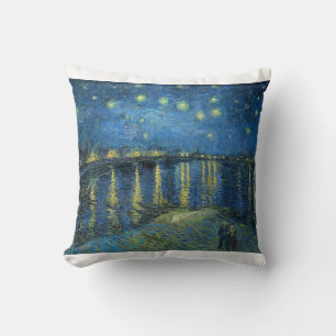 Starry Night Over the Rhone by Vincent van Gogh Cushion