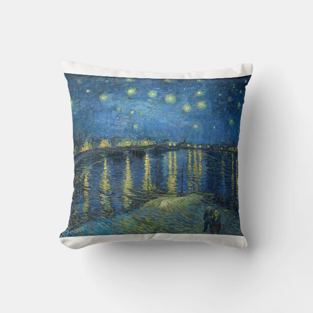 Starry Night Over the Rhone by Vincent van Gogh Cushion (Front)