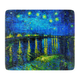 Starry Night Over the Rhone by Vincent Van Gogh Cutting Board