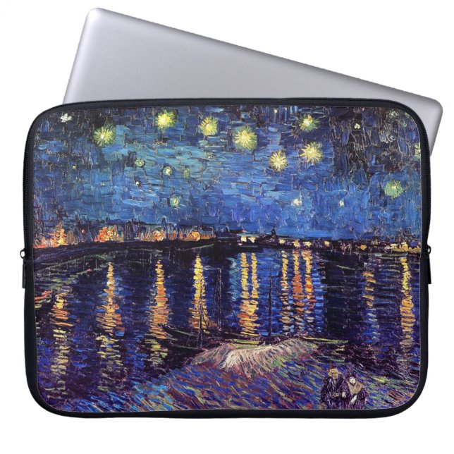 Starry Night over the Rhone, by Vincent van Gogh. Laptop Sleeve (Front)
